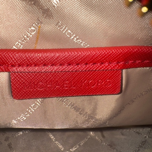 Michael Kors Chain Shoulder Crossbody Bag MK Chili Gold - Picture 9 of 9